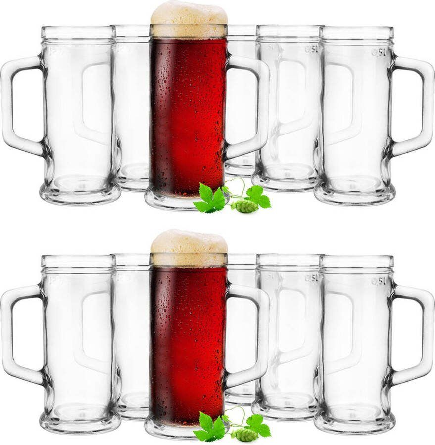 Glasmark Bierglazen Bierpullen 12x 500 ml glas Oktoberfest