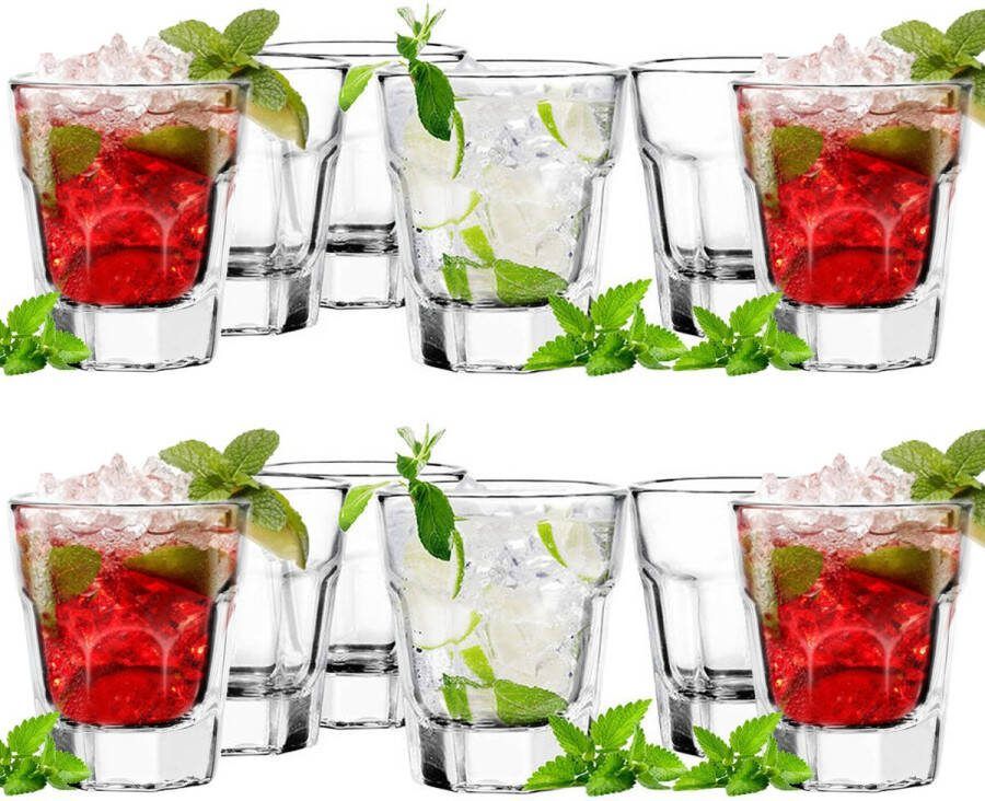 Glasmark Shotglaasjes 12x Krakau 40 ml glas borrelglazen