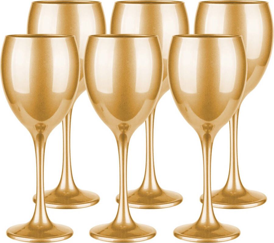 GlassMark Glasmark Wijnglazen 12x Gold collection 300 ml glas Wijnglazen