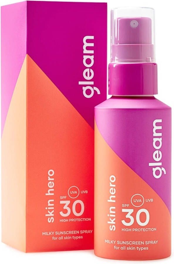 Gleam Milky Sunscreen Spray SPF 30 Skin Hero 100ml