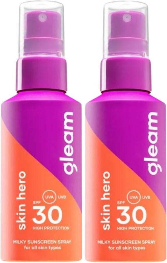 Gleam Zonnebrand Voordeelverpakking SPF30 2x100ml