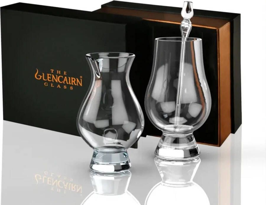 Glencairn Combinatieset Whiskyglas met Wee Jug en Pipette Loodvrij Kristal Made in Scotland