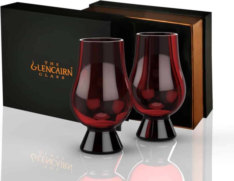 Glencairn Geschenkset 2x Whiskyglas Rood Kristal loodvrij Made in Scotland