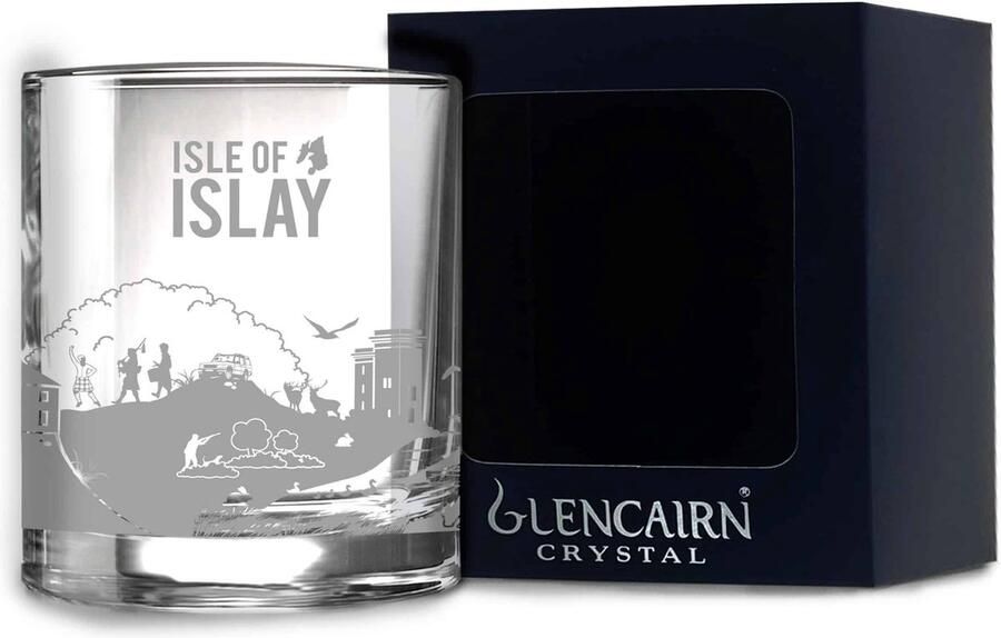 Glencairn Whiskyglas Skyline Isle of Islay Gegraveerd Crystal Scotland