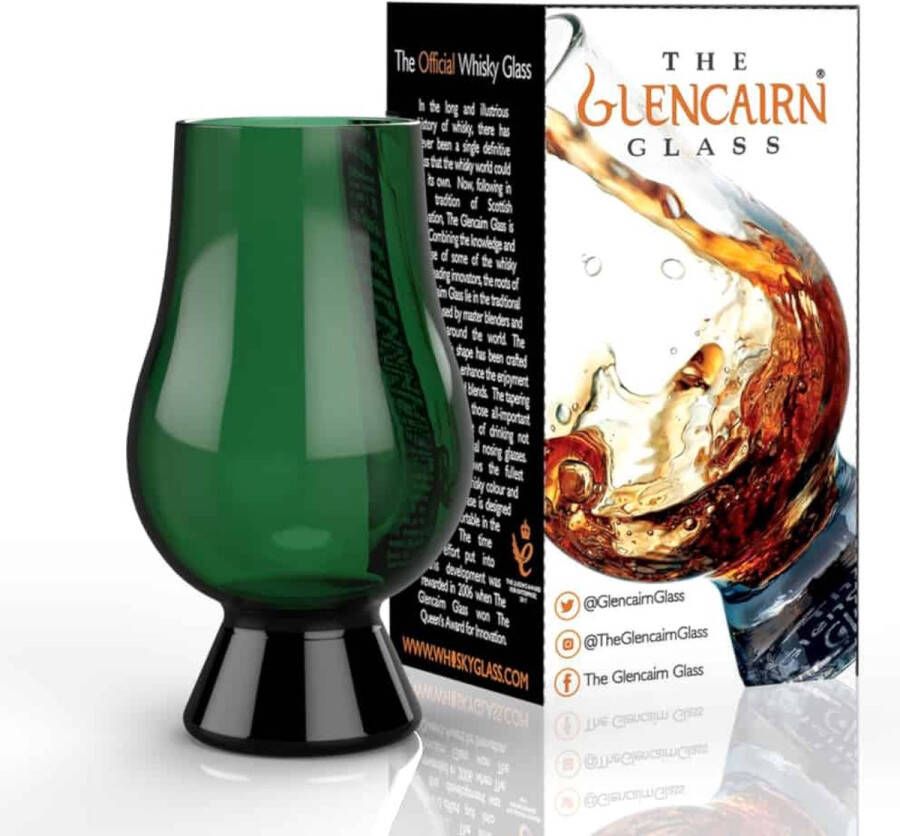 Glencairn whiskyglas Groen Kristal loodvrij Made in Scotland