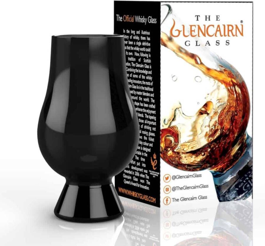 Glencairn whiskyglas Zwart Kristal loodvrij Made in Scotland