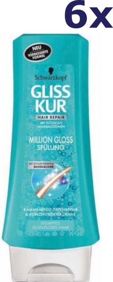 Gliss 6x -Kur Conditioner Million Gloss 200 ml