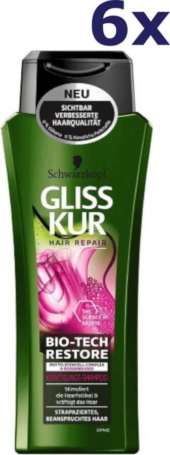 Gliss 6x -Kur Shampoo Bio-Tech Restore 250 ml