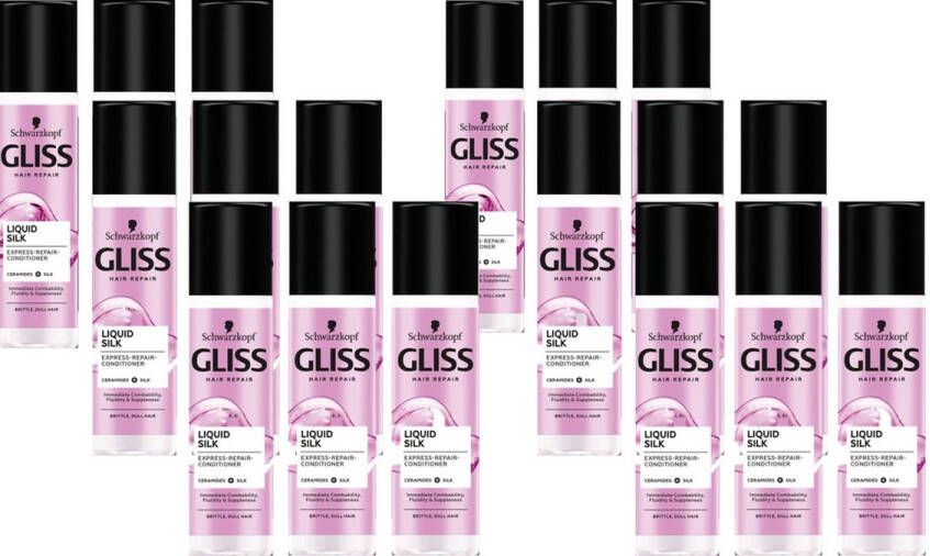 Gliss Kur Anti-klit Spray Liquid Silk Gloss Voordeelverpakking 18 x 200 ml