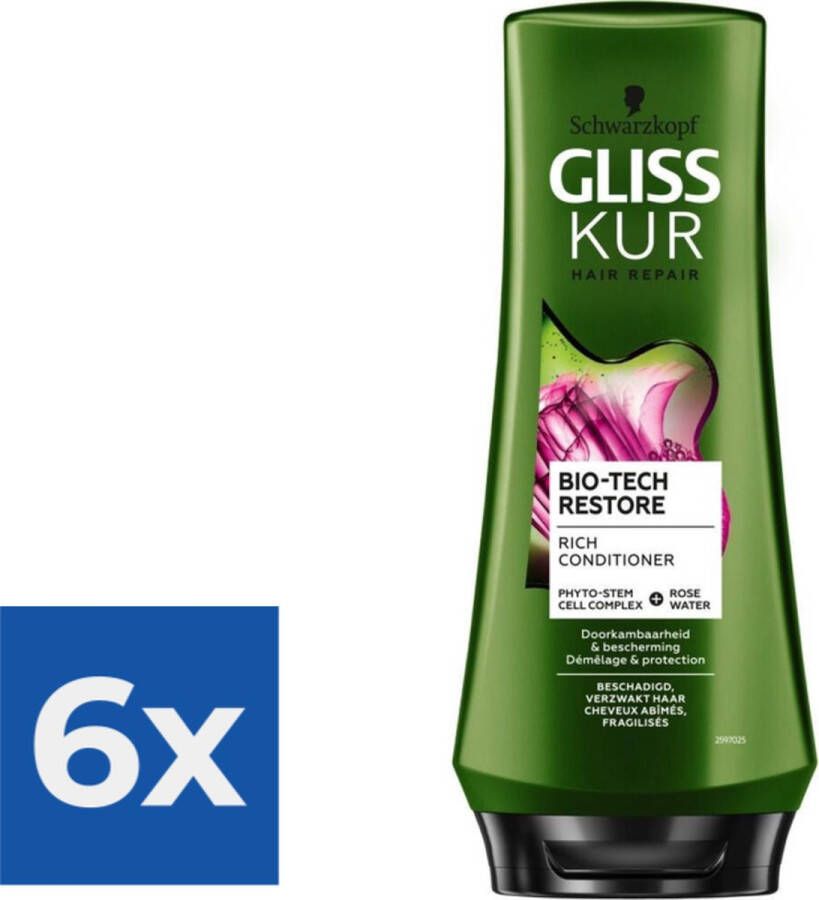 Gliss Kur Bio Tech Restore Conditioner 200 ml Voordeelverpakking 6 stuks
