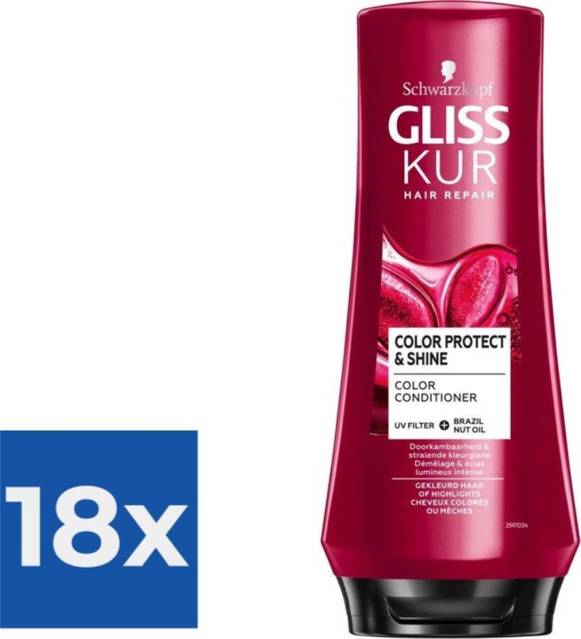 Gliss Kur Conditioner Color Protect & Shine 200 ml Voordeelverpakking 18 stuks