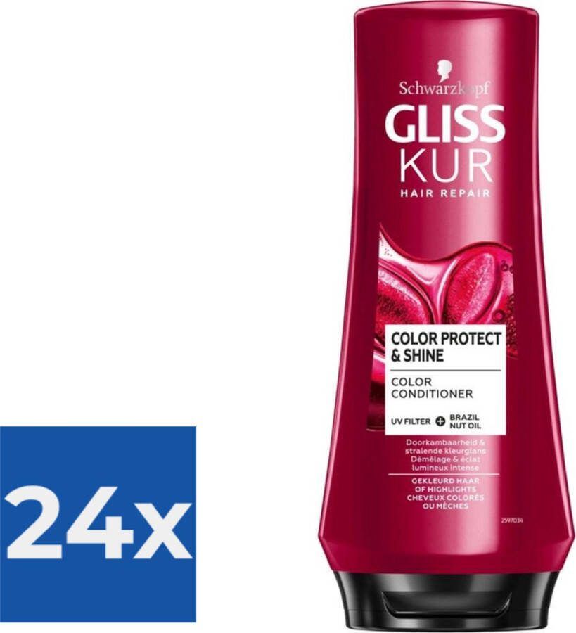Gliss Kur Conditioner Color Protect & Shine 200 ml Voordeelverpakking 24 stuks