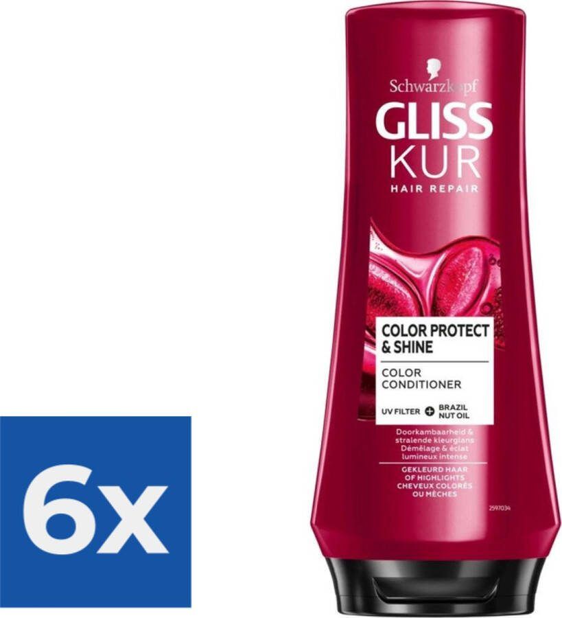 Gliss Kur Conditioner Color Protect & Shine 200 ml Voordeelverpakking 6 stuks