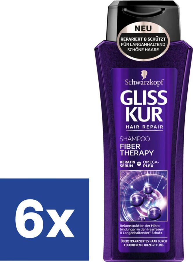 Gliss Kur Fiber Therapy Shampoo 6 x 250 ml