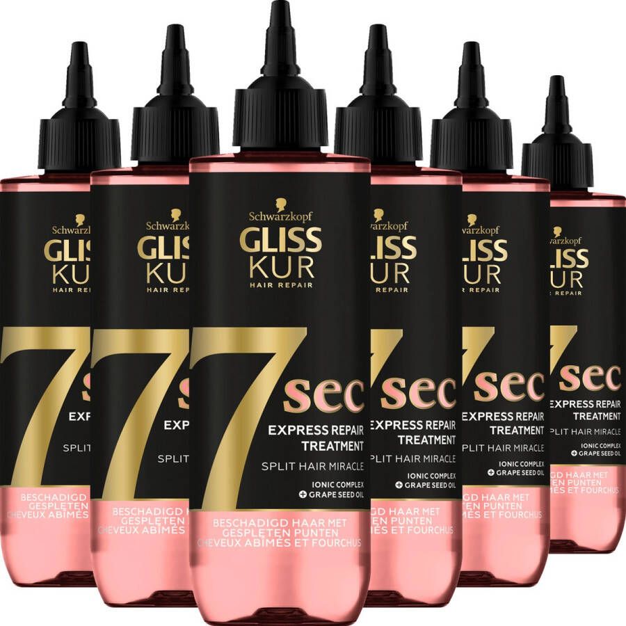 Gliss Kur Gliss 7 sec Express Repair Treatment Split Hair Miracle 200ml voor haar met gespleten punten