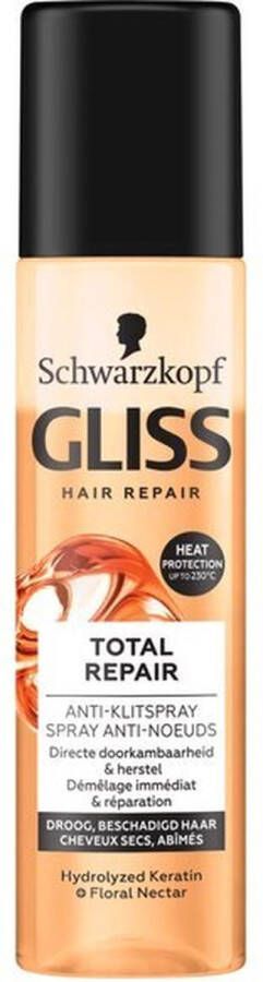 Gliss Kur Total repair Anti-Klit Spray Total Repair mini 12 x 50 ml voordeelverpakking