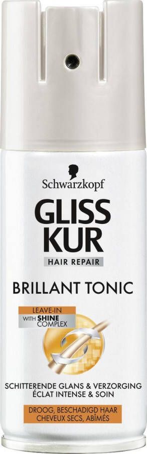 Gliss Kur Gliss Total Repair Brilliant Tonic 100ml voor droog & beschadigd haar