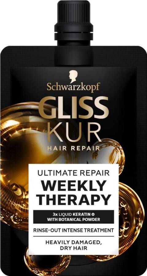 Gliss Kur Masker Weekly Therapy Ultimate Repair 6 x 50 ml