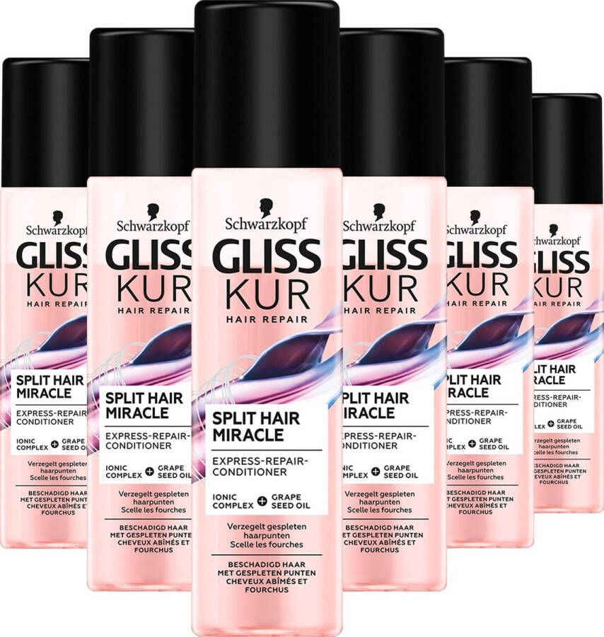 Gliss Kur Split Hair Miracle Anti-Klit Spray Split end Miracle 6x 200 ml