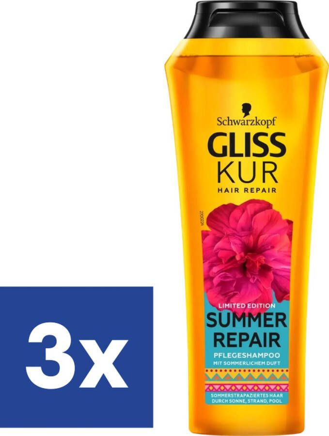 Gliss Kur Summer Repair Shampoo 3 x 250 ml