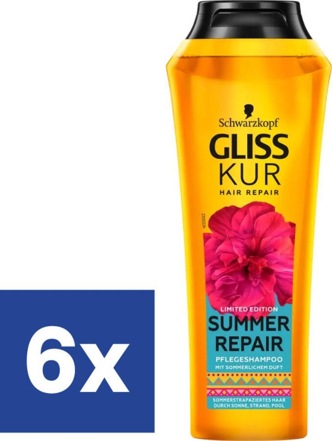 Gliss Kur Summer Repair Shampoo 6 x 250 ml