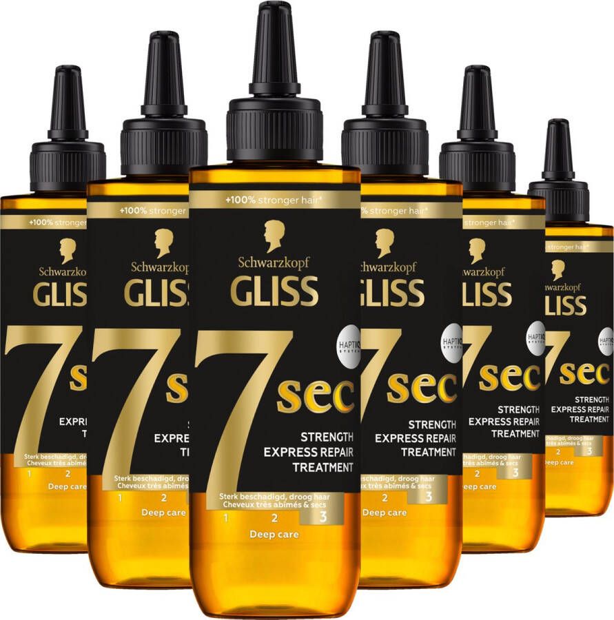 Gliss Schwarzkopf Oil Nutritive 7 sec Express Repair Treatment Haarmasker Haarverzorging Voordeelverpakking 6x 200 ml