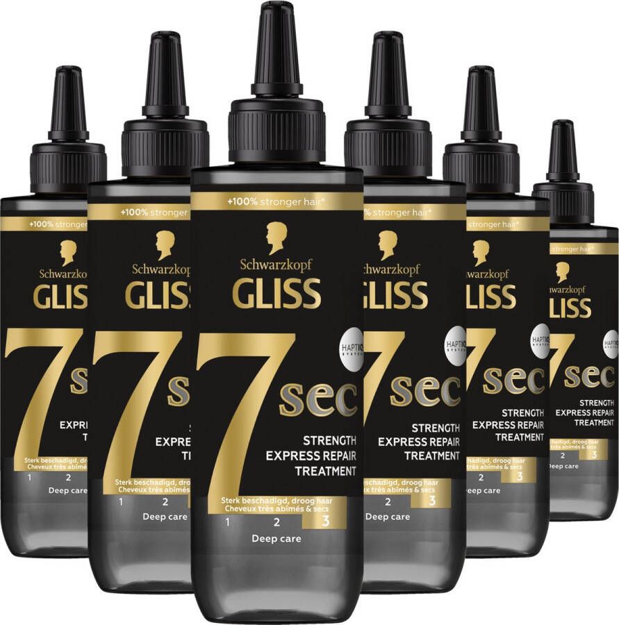 Gliss Schwarzkopf Ultimate Repair 7 sec Express Repair Treatment Haarmasker Haarverzorging Voordeelverpakking 6x 200 ml