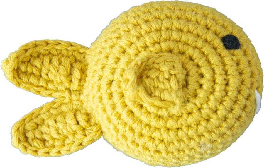 Global Affairs Crochet Rattle Fish Yellow Rammelaar Vis Geel