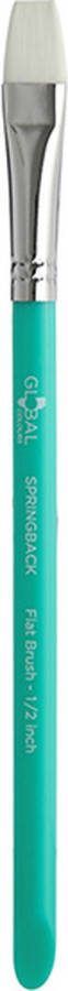 Global Face & Body Art Global Springback Platte Penseel 1 2 Inch
