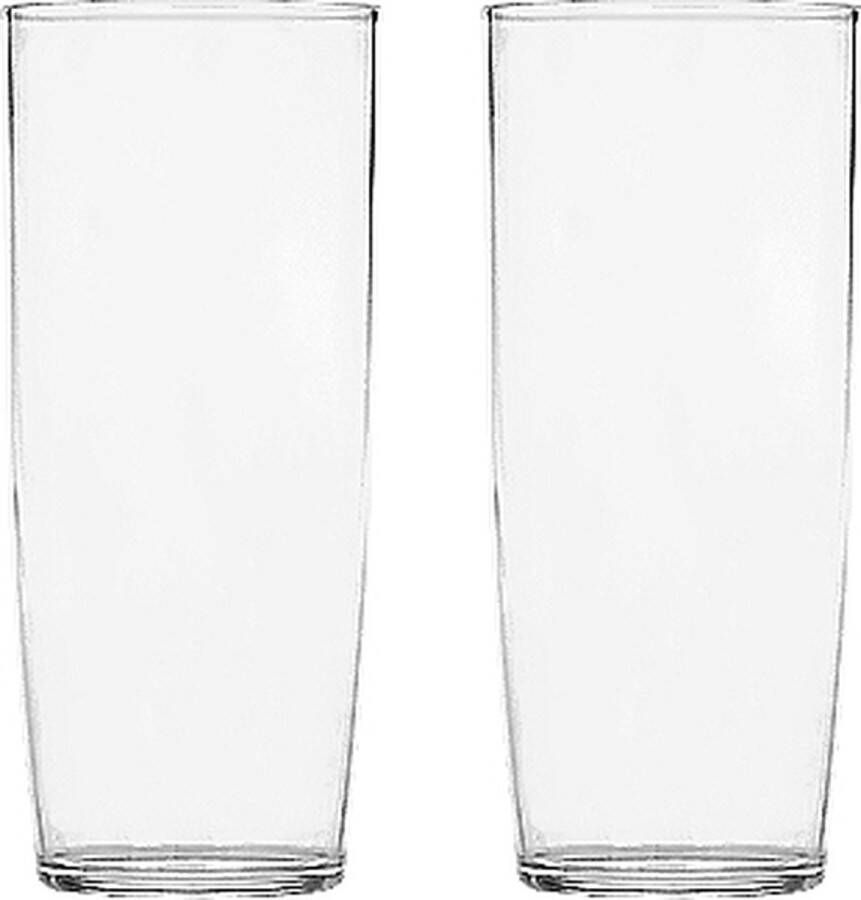 Global Glass Bierglazen Fluitje Plastic Bierglazen Kunststof Bierglazen Kunststof Glazen Plastic Glazen 17cl Transparant 2 Stuks