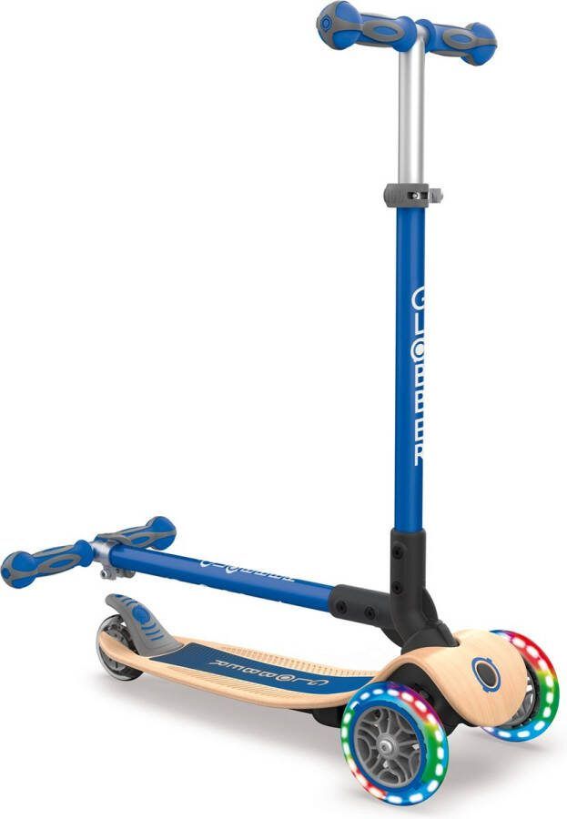 Globber Primo Wood Step Met 3 Wielen in Blauw