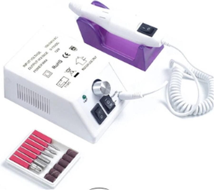 Globe Goods GlobeGoods Professionele Manicure set Manicuresets Manicure set elektrisch Nagelfrees Pedicure set Elektrische nagel set Complete set Wit
