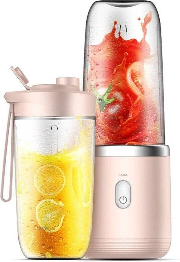 Globe Goods GlobeGoods Blender to go Draagbare Elektrische Kleine Sap Extractor Huishoudelijk Multifunctionele Sapkop Mengings-en Hulpvoedsel 19x8 -Roze