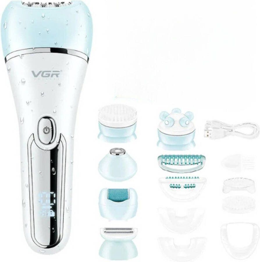Globe Goods GlobeGoods Epilator Elektrische Epilator Scheerapparaat Haar Verwijdering Lip Kin Ontharingsmiddel Trimmer Gezichtshaar Verwijderaar Blauw
