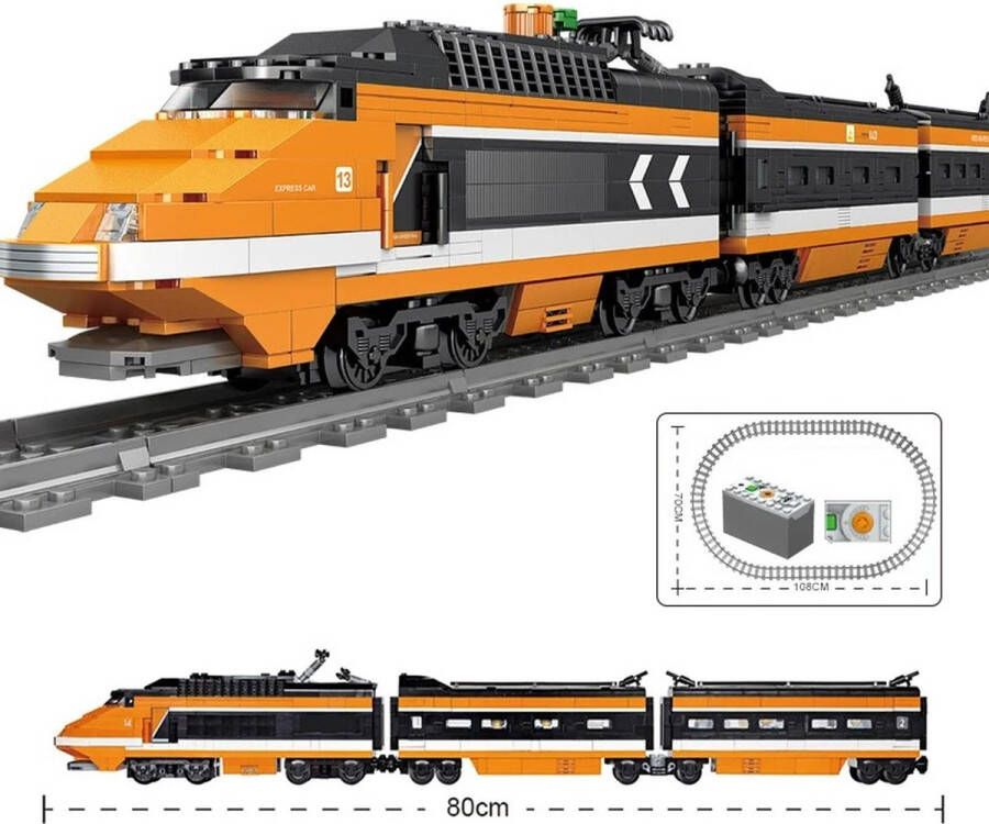 Globe Goods GlobeGoods High Tech Spoorlijn Speelgoedtrein Aandrijflijn Bouwstenen Metro Voertuig Speelgoed Skytrain
