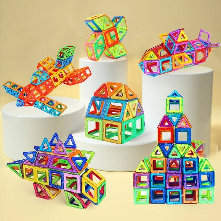 Globe Goods GlobeGoods Magnetische Bouwstenen Magnetisch Speelgoed 50 stuks Constructie speelgoed Magneten Speelgoed Voor Kinderen Bouw Set
