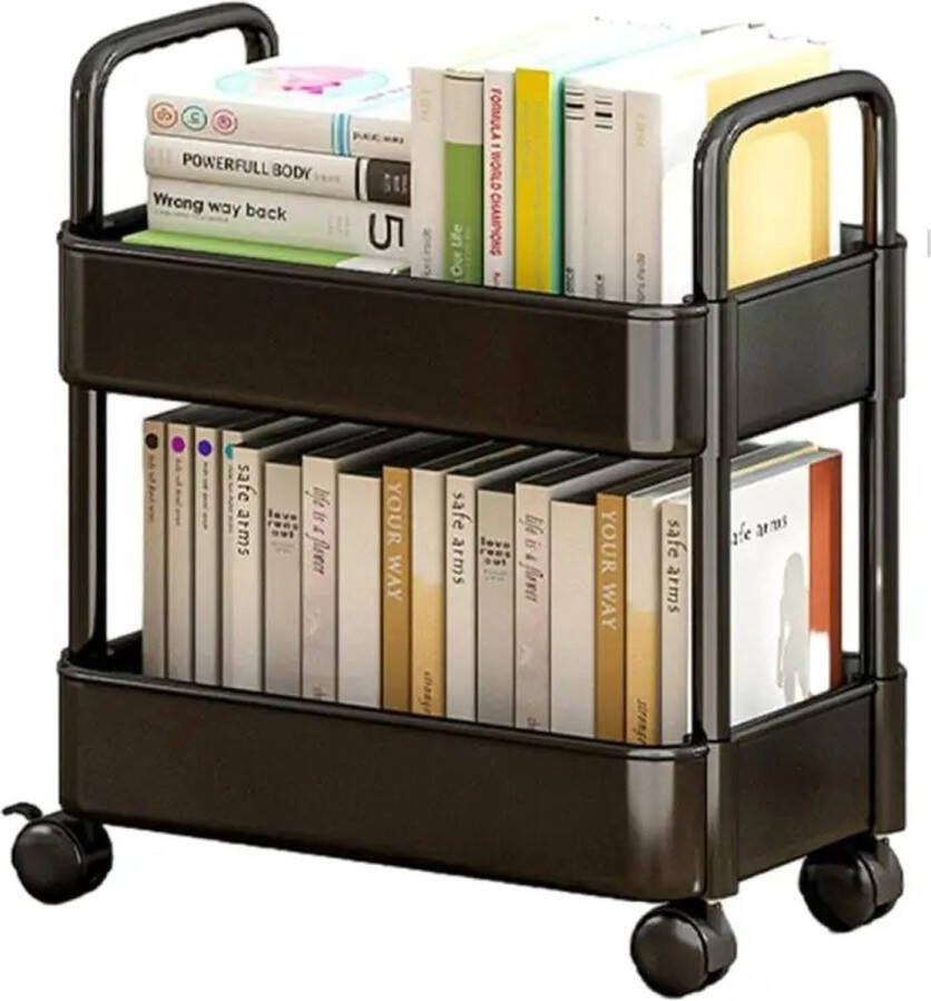 Globe Goods GlobeGoods Opslagtrolley Rollende Opslagkar Keukentrolley Trolley Op Wielen Voor Keuken Badkamer Accessoires Zwart