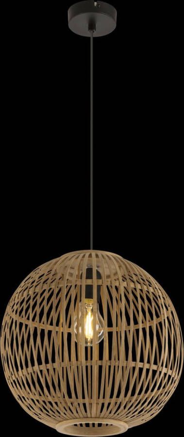 Globo Hanglamp Modern interieur Bruin H:150cm Ø:30cm E27 Voor Binnen Bamboe Hanglampen Woonkamer Slaapkamer Eetkamer