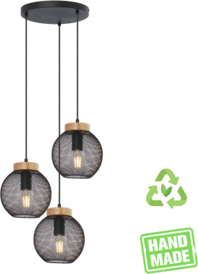 Globo Hanglamp Modern interieur Zwart H:120cm Ø:44cm E27 Voor Binnen Metaal Hanglampen Woonkamer Slaapkamer Eetkamer