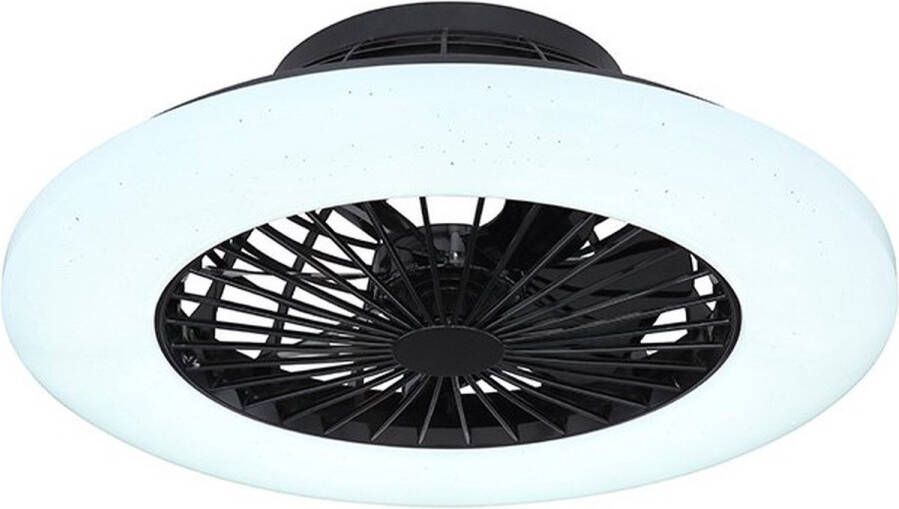 Globo Travo Ventilator zwart wit LED 3000-6000k 1200lm 52cm Modern