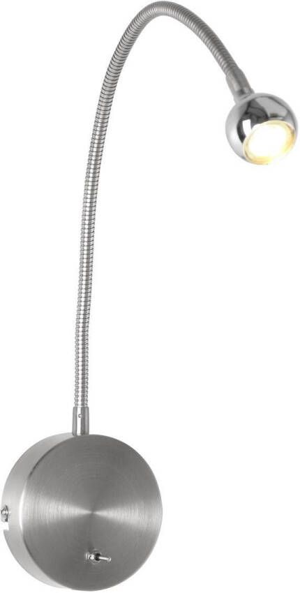 Globo Wandlamp Serpent Led Metaal Nikkel 1x Led