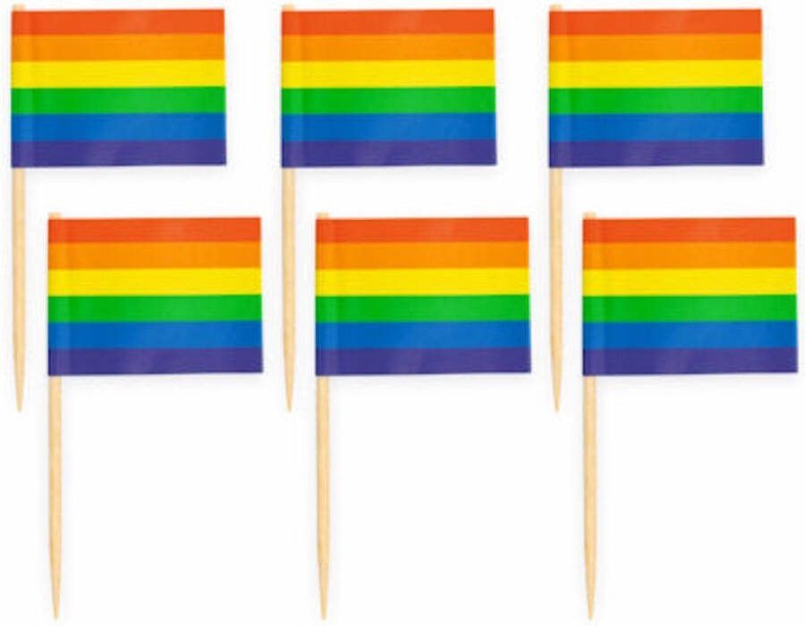 Globos Europe 150x Cocktailprikkers Regenboog Hapjes Cocktail Tapas Zomer Terras Prikkers