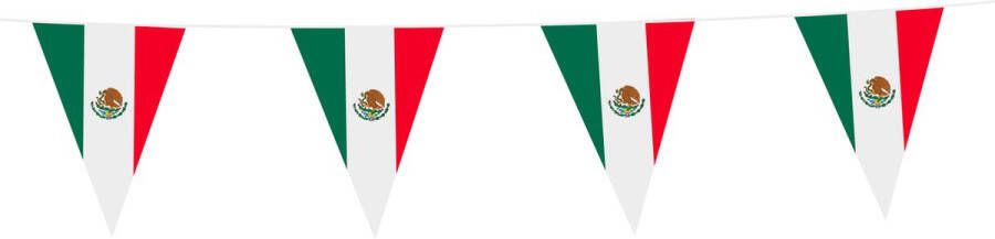 Globos Europe 3x Vlaggenlijn Mexico 10 Meter Voetbal EK WK Landen Feest Versiering Decoratie