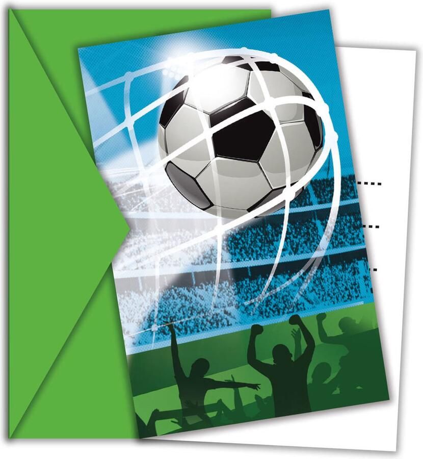 Globos Uitnodigingen en Enveloppen FSC Voetbal Fans 6st