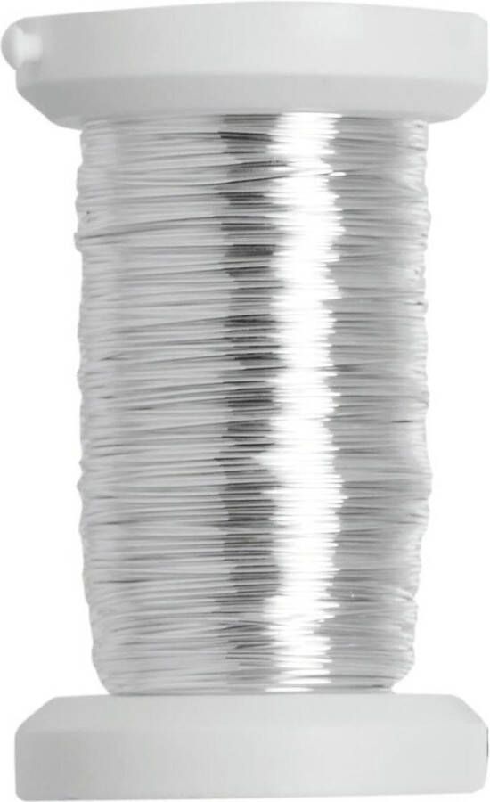 Glorex Hobby 4x stuks zilver metallic bind draad koord van 0 4 mm dikte 40 meter Hobby artikelen Knutselen materialen