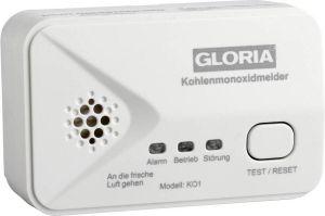 Gloria 002518.4000 Koolmonoxidemelder werkt op batterijen Detectie van Koolmonoxide