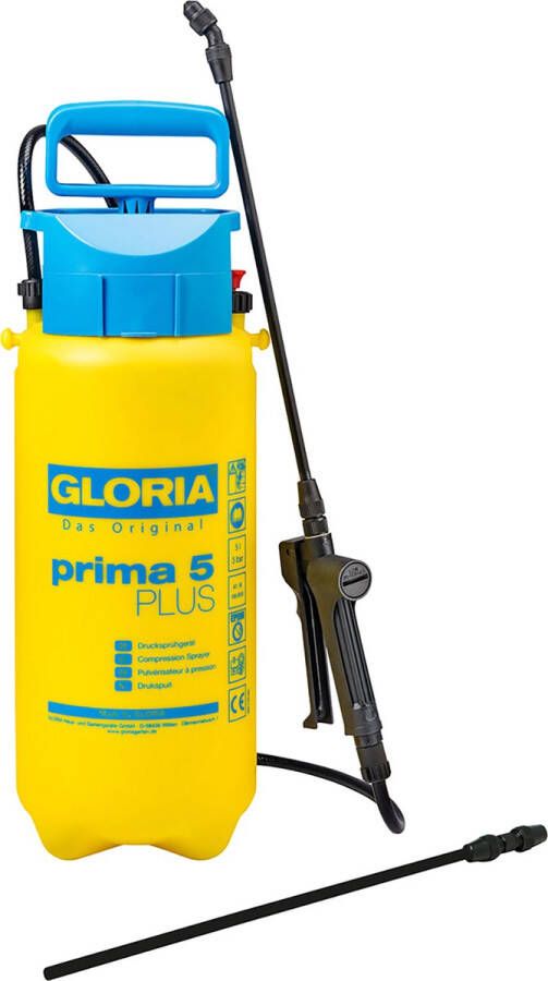 Gloria Drukspuit Prima 5 PLUS Zuurbestendig 5 Liter