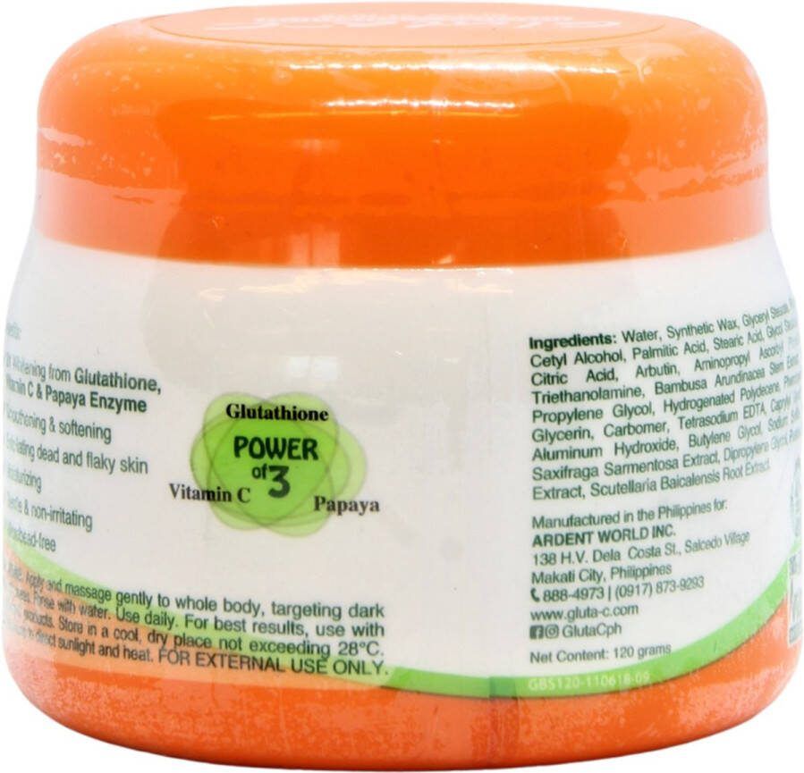 Gluta-c intense skin lightening body scrub 120 gr