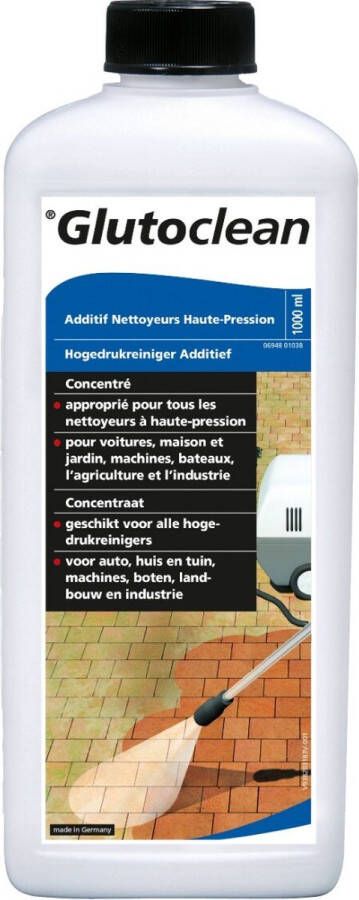 Glutoclean hogedrukreiniger additief extra reiniging voor alle hogedrukreinigers 1 liter