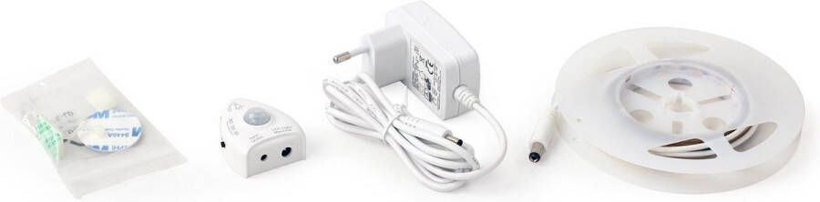 Gmb Bedverlichting- 1 zelfklevende LED strip 1 meter met 1 bewegingssensor Wit